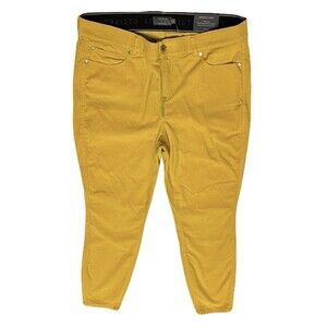 NEW Torrid Womens Size 20R Bombshell Skinny High-Rise Corduroy Pant Bright Gold